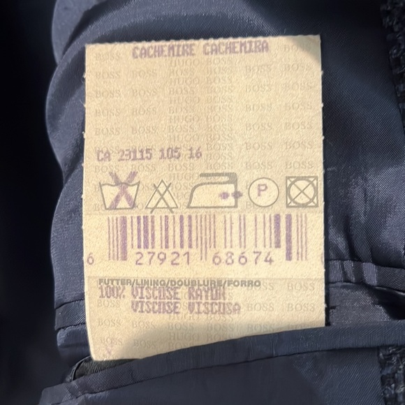 Vintage Hugo Boss Blazer/Sport Coat Wool Blue/Gray Pattern US 44 EUC - Picture 16 of 16